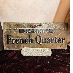 French Quarter Antique Slate Hand‎ Painted Art